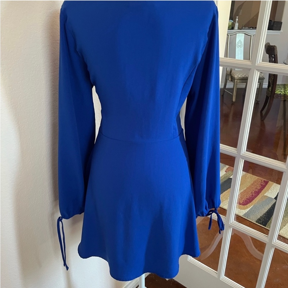 Lulus Keep A Secret Royal Blue Long Sleeve
Skater Dress - Picture 7 of 9
